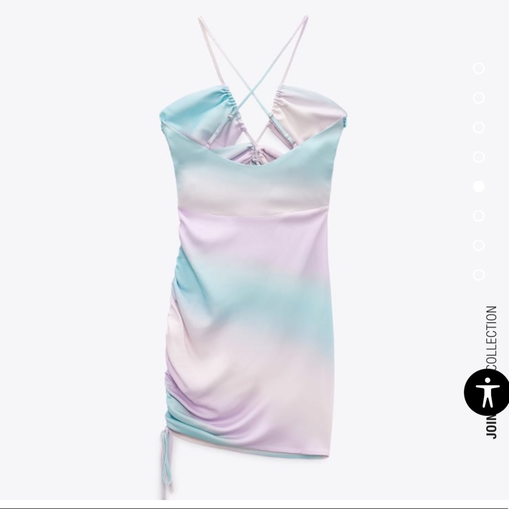 Zara ombre color the  dye purple blue dress - Picture 5 of 9